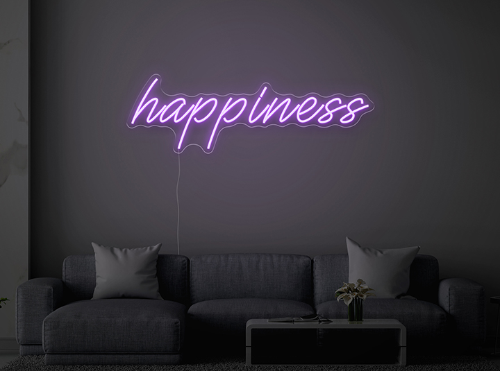 Happiness - Signe lumineux au neon LED