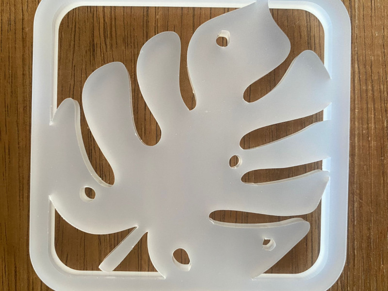 Coastere Plexiglas Transparent Mat – Design Frunză Monstera