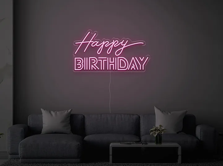 Happy BIRTHDAY - Insegne al neon a LED
