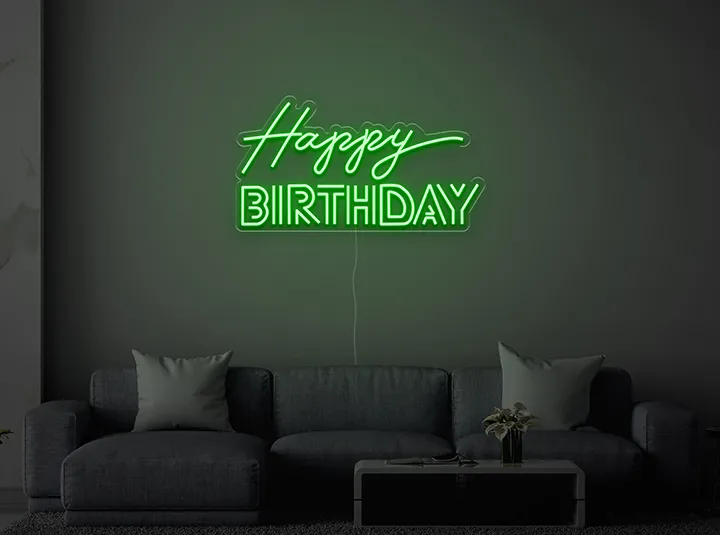 Happy BIRTHDAY - Signe lumineux au neon LED