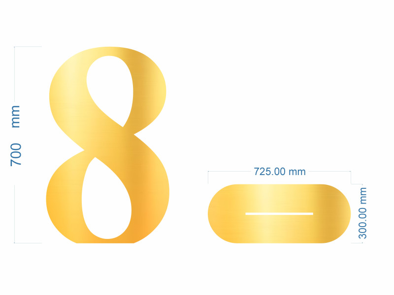 Cifre Plexiglas cu Suport 70 cm