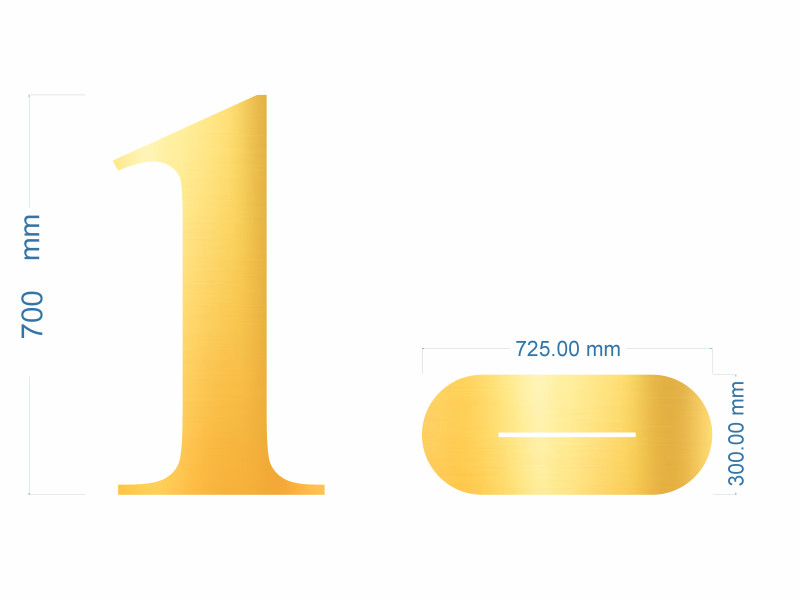 Cifre Plexiglas cu Suport 70 cm