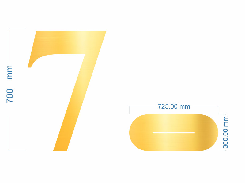 Cifre Plexiglas cu Suport 70 cm