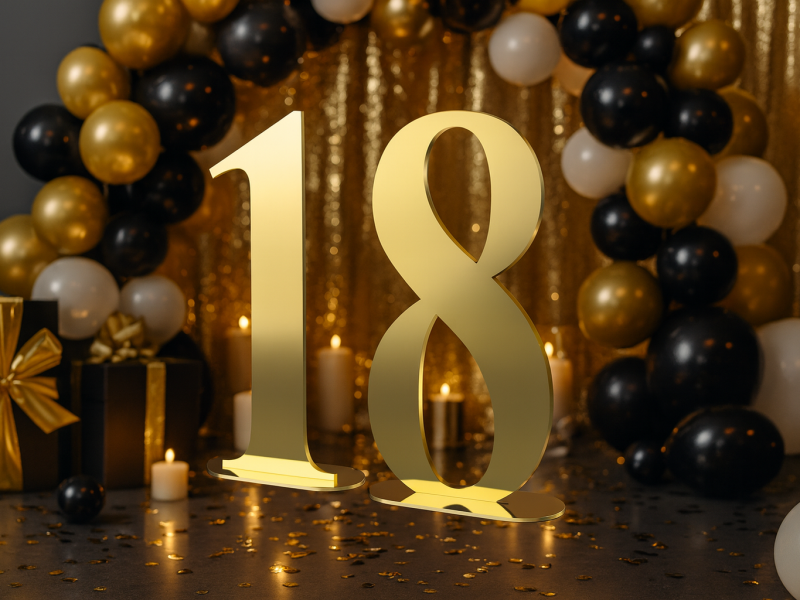 Cifre Plexiglas cu Suport 50 cm