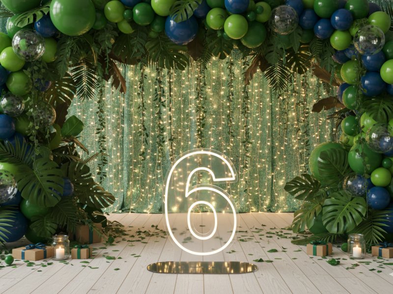 Cifre Luminoase LED din Plexiglas cu Suport – Înălțime 100 cm