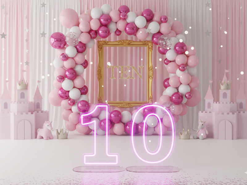 Cifre Luminoase LED din Plexiglas cu Suport – Înălțime 50 cm