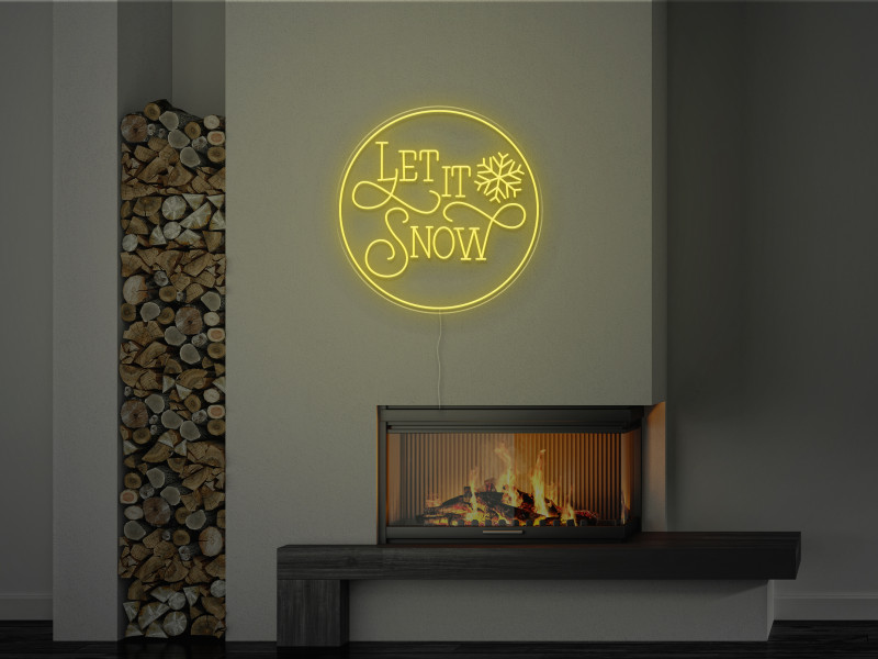 Let It Snow - Semn Luminos LED Neon