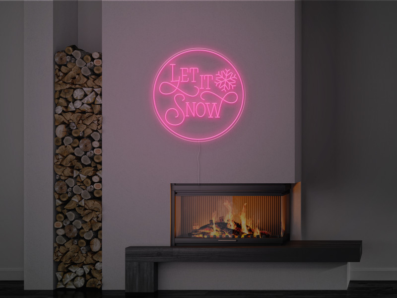 Let It Snow - Semn Luminos LED Neon