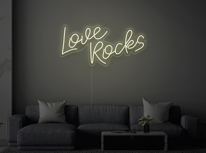 Love Rocks - Signe lumineux au neon LED