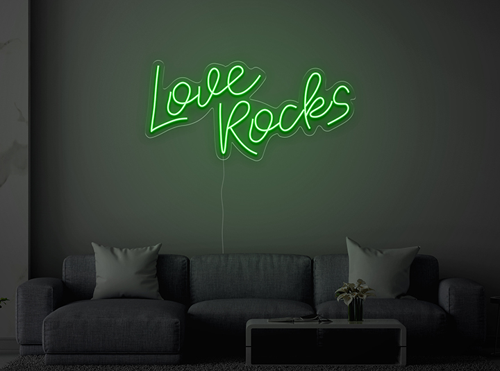 Love Rocks - Signe lumineux au neon LED