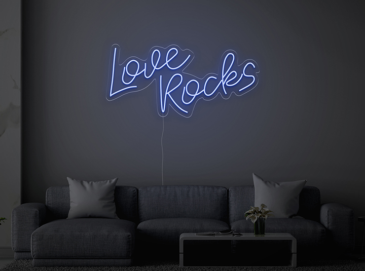 Love Rocks - Neon LED Schild