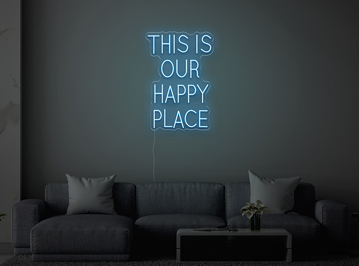 THIS IS OUR HAPPY PLACE - Semn Luminos LED Neon de Inchiriat