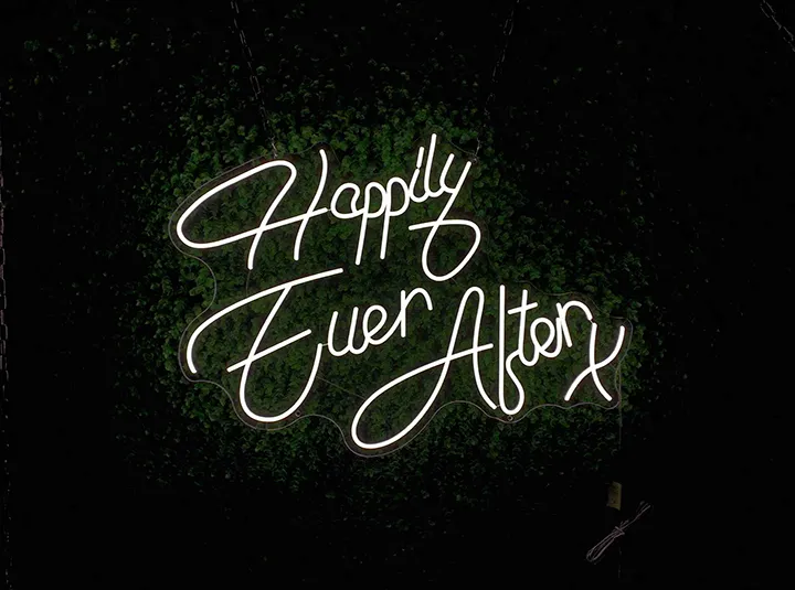 Happily Ever After X - Signe lumineux au neon LED