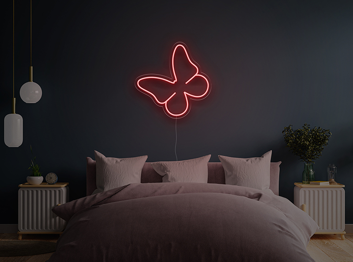 Papillon - Signe lumineux au neon LED
