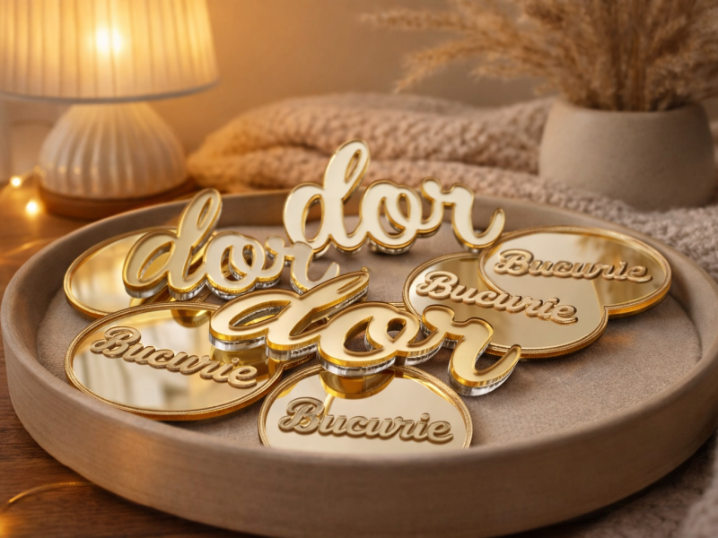 Broșe personalizate cu text