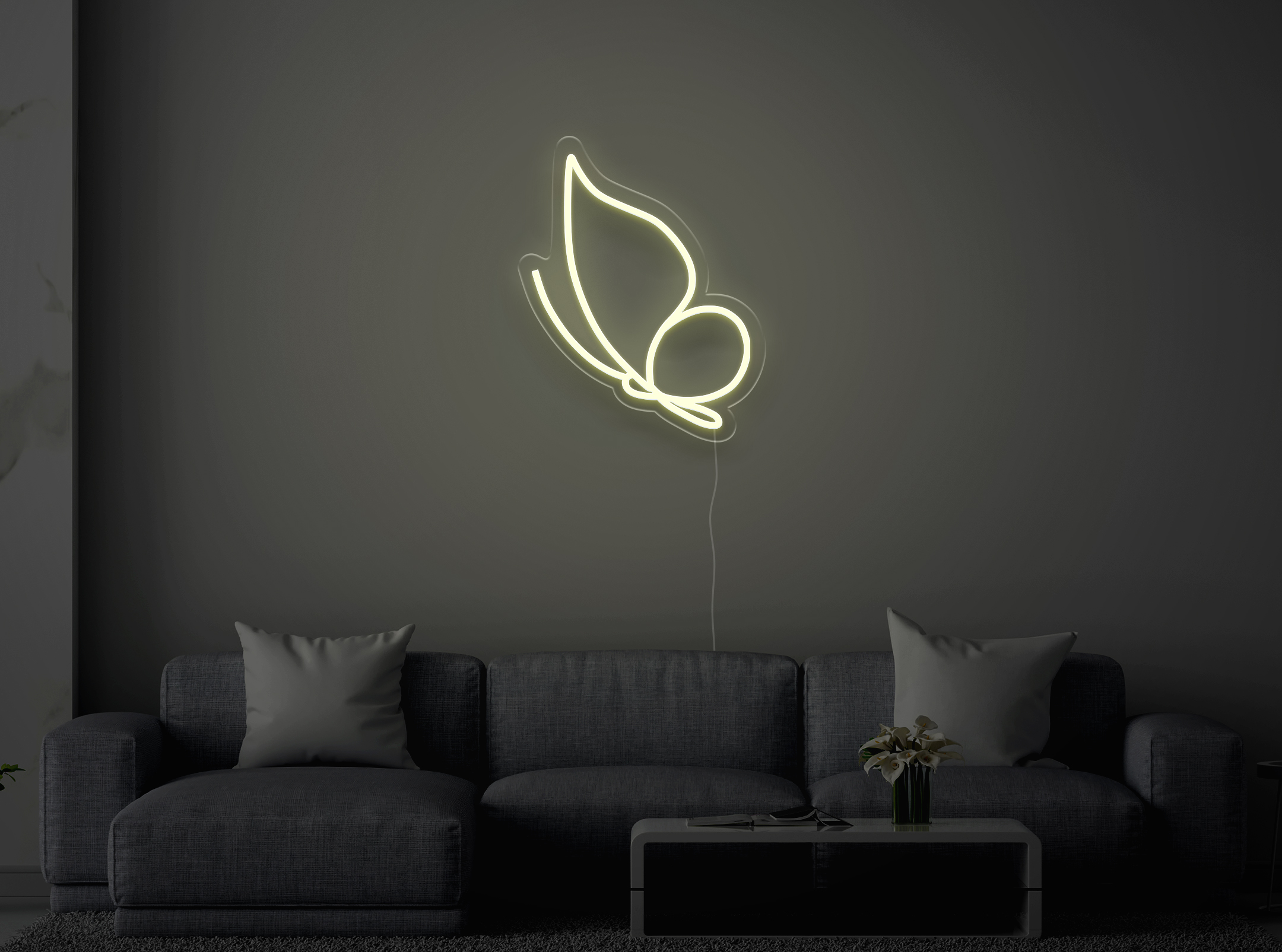 Fluture Zburand - Signe lumineux au neon LED