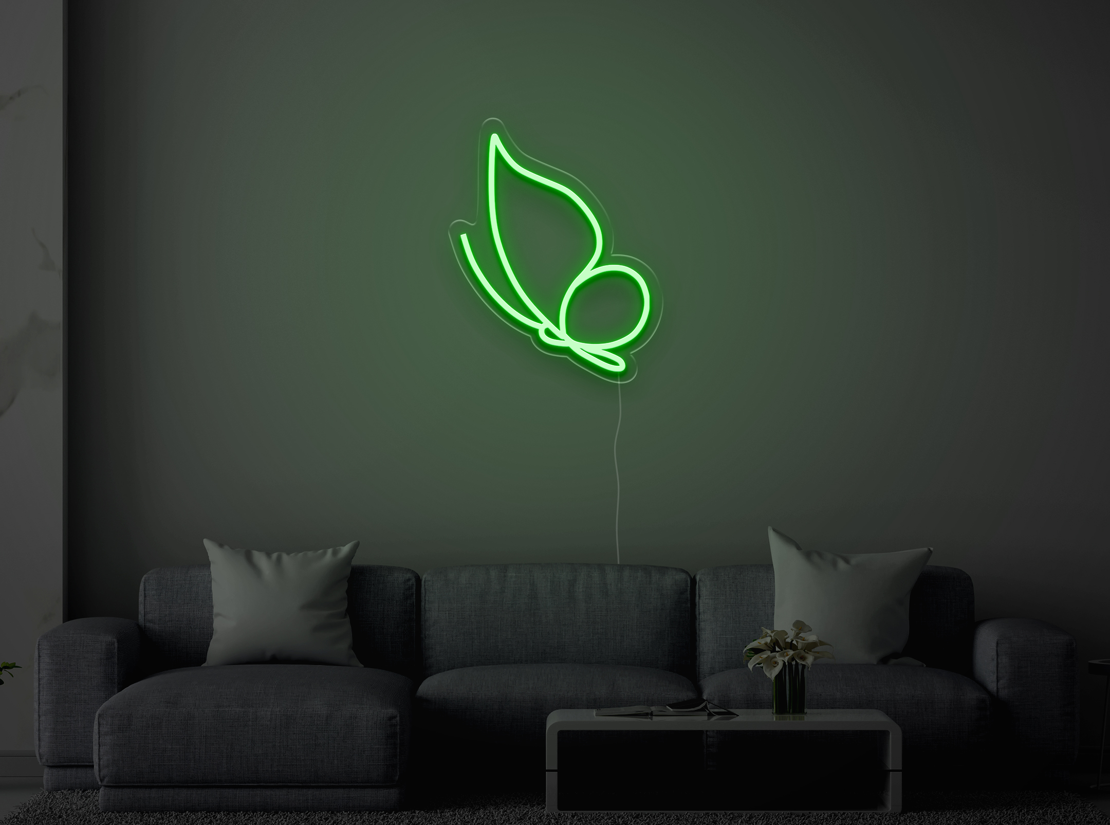 Schmetterling Fliegen - Neon LED Schild