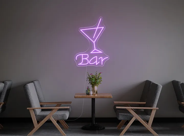Cocktail & Bar - Signe lumineux au neon LED