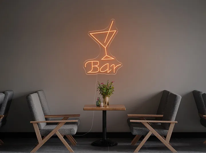Cocktail & Bar - Signe lumineux au neon LED