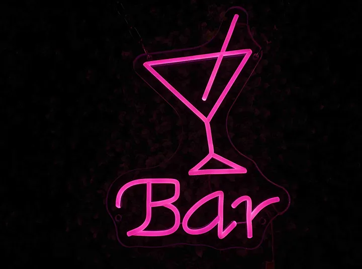 Cocktail & Bar  LED Neon Light Sign with Remote Control 