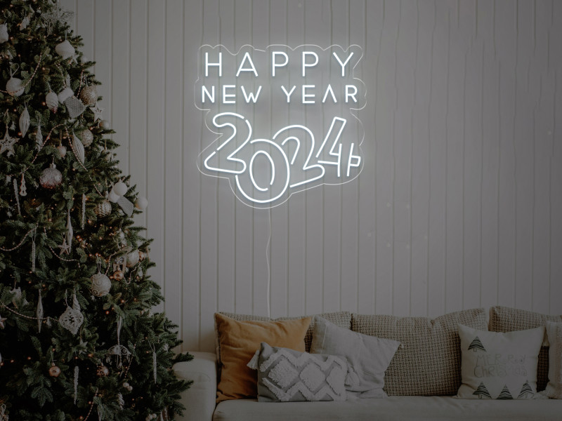 Happy New Year 2024 - Semn Luminos LED Neon