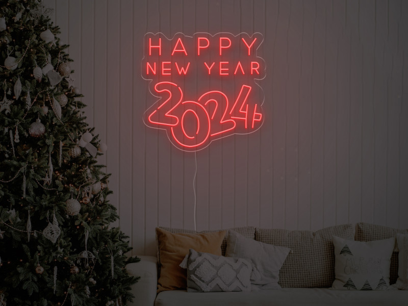Happy New Year 2024 - Semn Luminos LED Neon