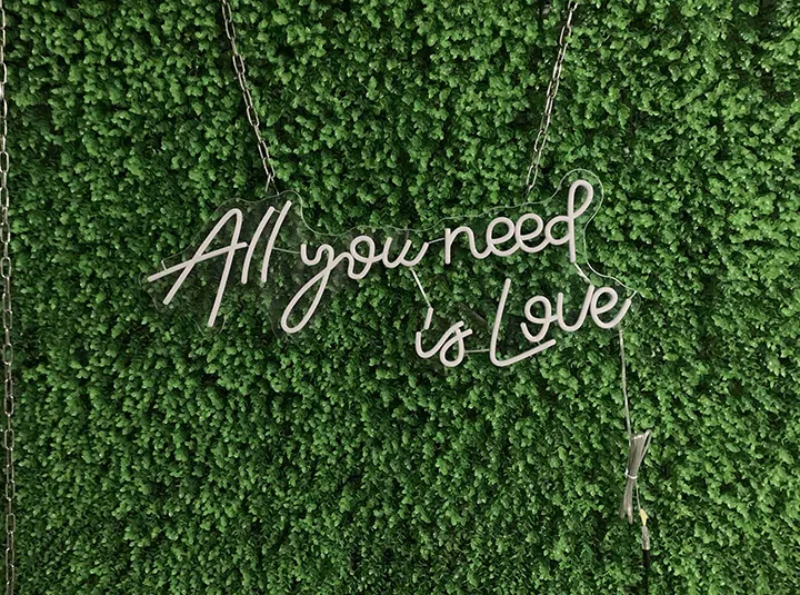 All you need is Love - Signe lumineux au neon LED