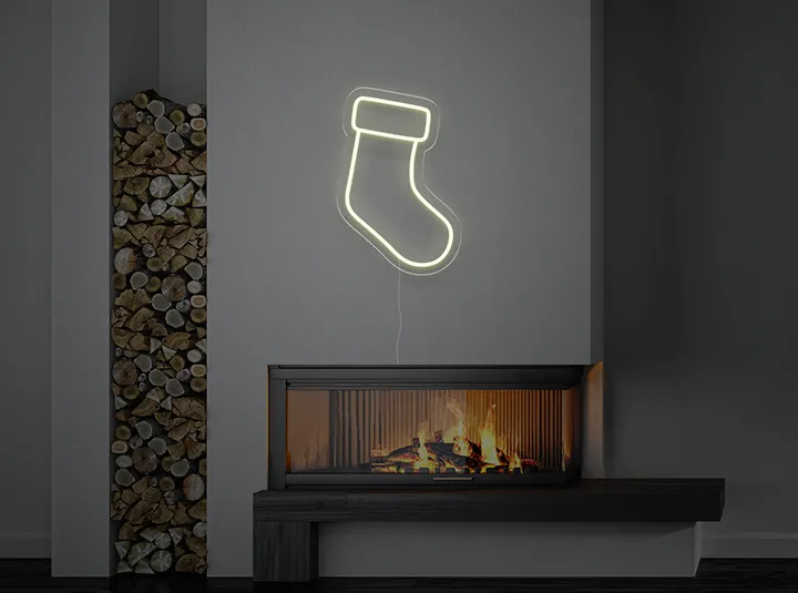 Calzino di Natale - Insegne al neon a LED